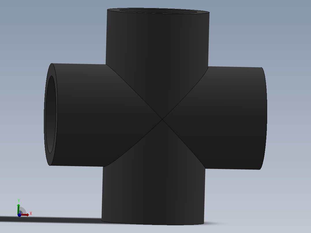 Cross DN20 PN10 U-PVC主视图