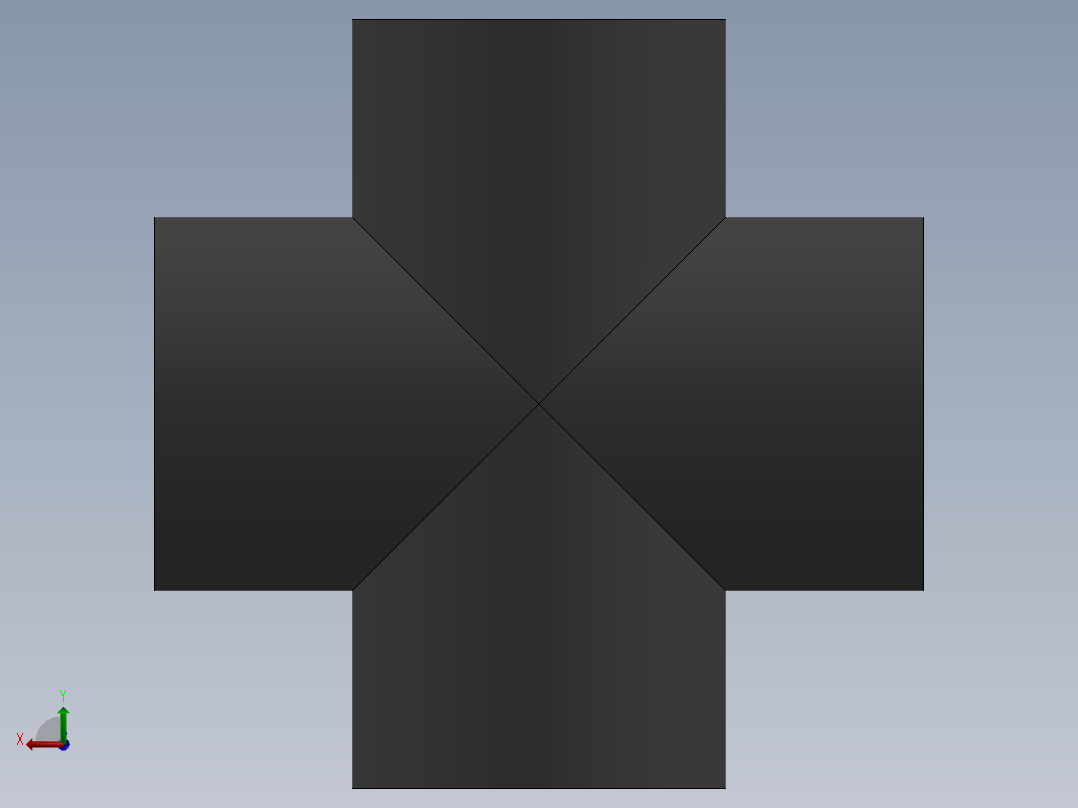 Cross DN20 PN10 U-PVC后视图