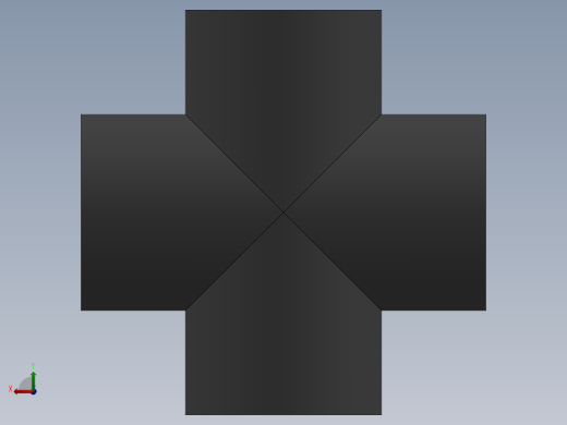 Cross DN20 PN10 U-PVC后视缩略图