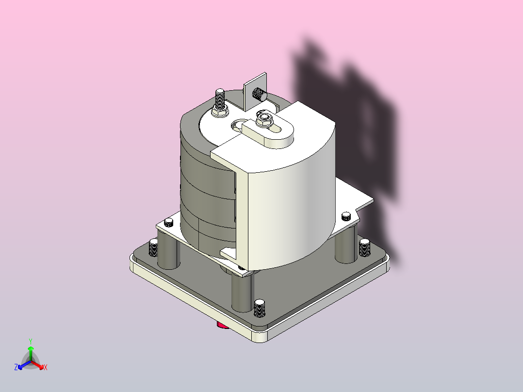 HZ12-40_06组合开关三维模型202101正等轴测图