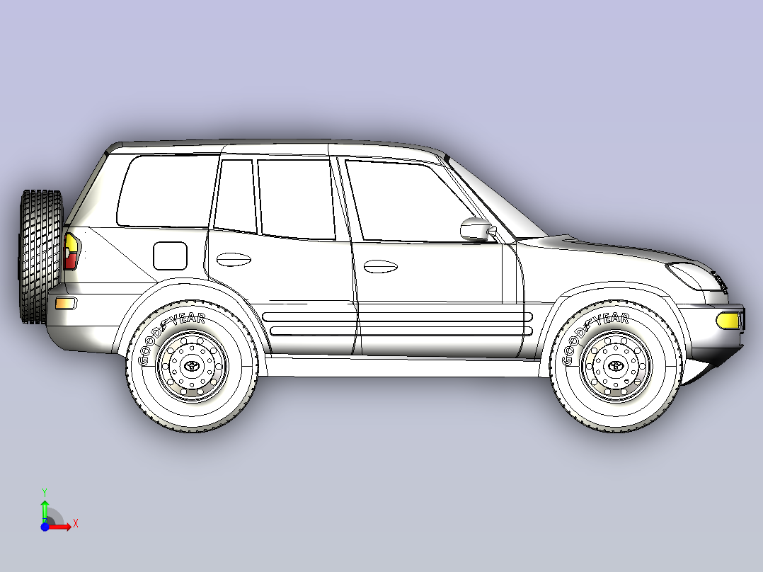 丰田车外形前视图