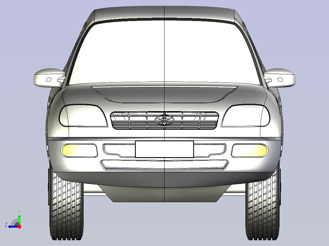 丰田车外形右视图