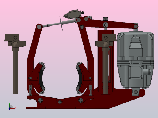 YW、YWB系列电力液压鼓式制动器YW160-220-ⅡB-WC.RL.WC前视缩略图