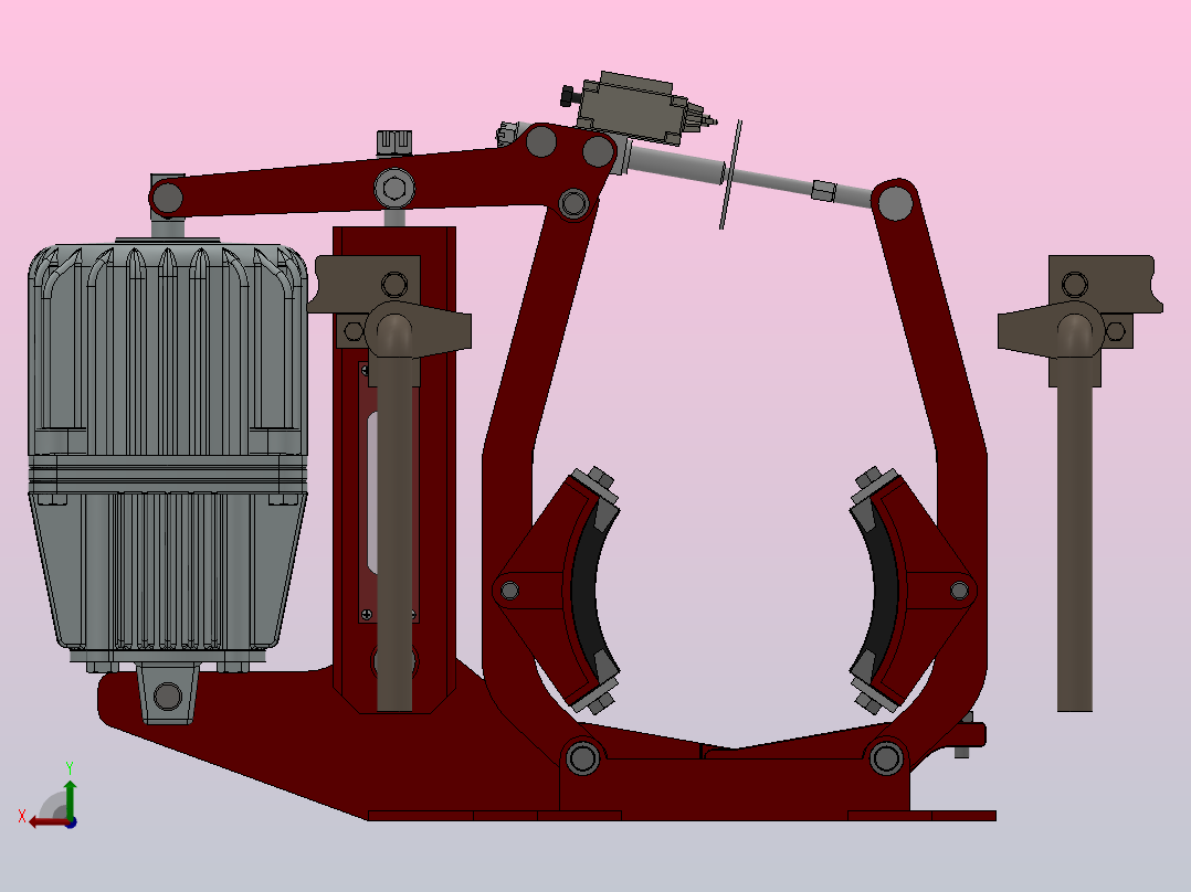 YW、YWB系列电力液压鼓式制动器YW160-220-ⅡB-WC.RL.WC后视图