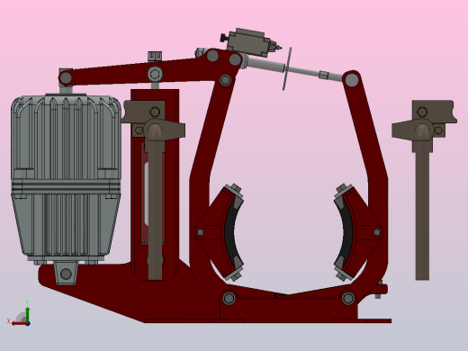 YW、YWB系列电力液压鼓式制动器YW160-220-ⅡB-WC.RL.WC后视缩略图