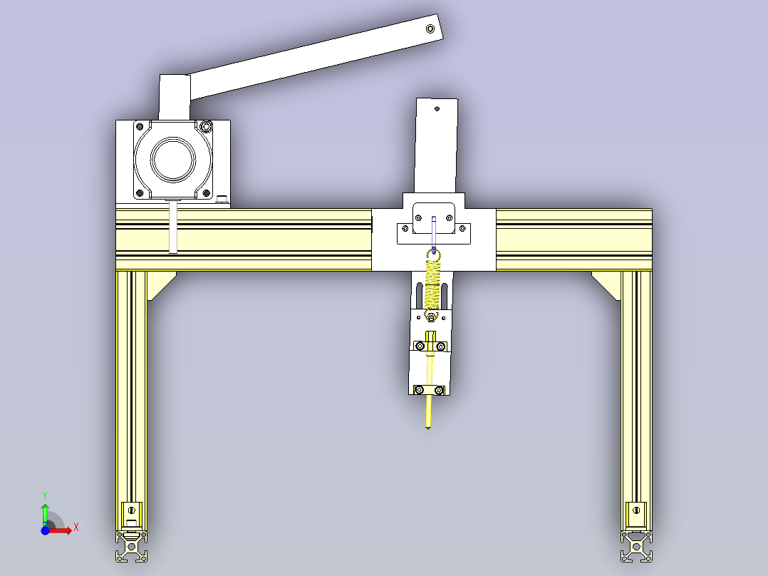 一种带突起的工件老化试验夹具3D模型前视图