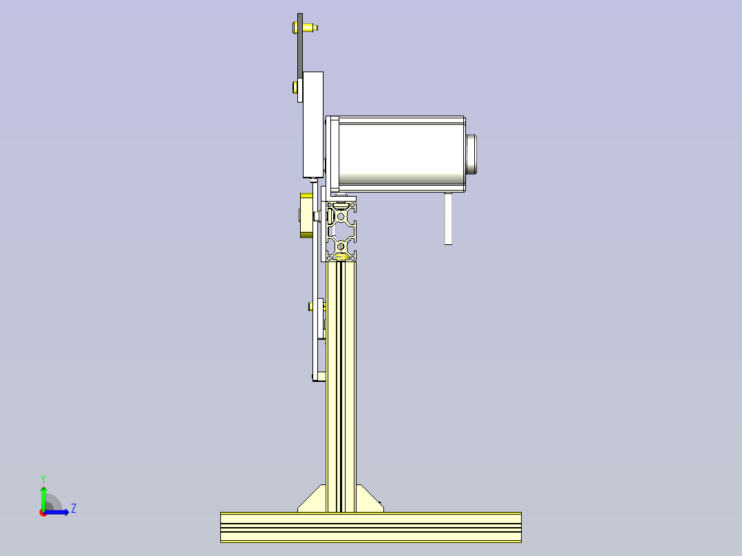 一种带突起的工件老化试验夹具3D模型左视图
