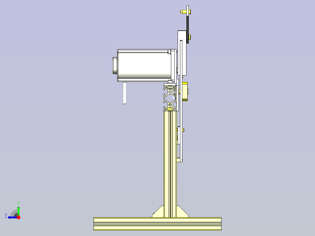 一种带突起的工件老化试验夹具3D模型右视图