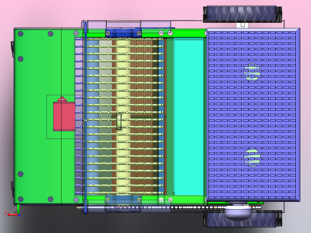 草坪垃圾自动清理回收机后视图