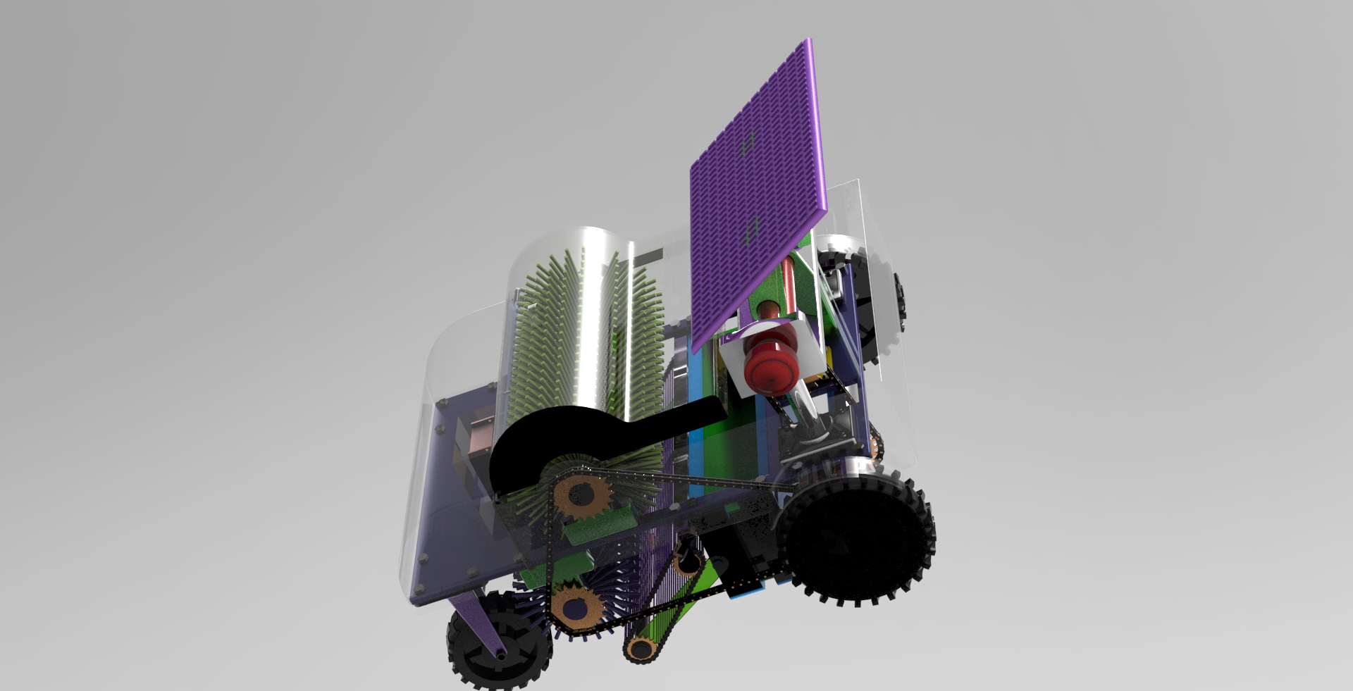 草坪垃圾自动清理回收机