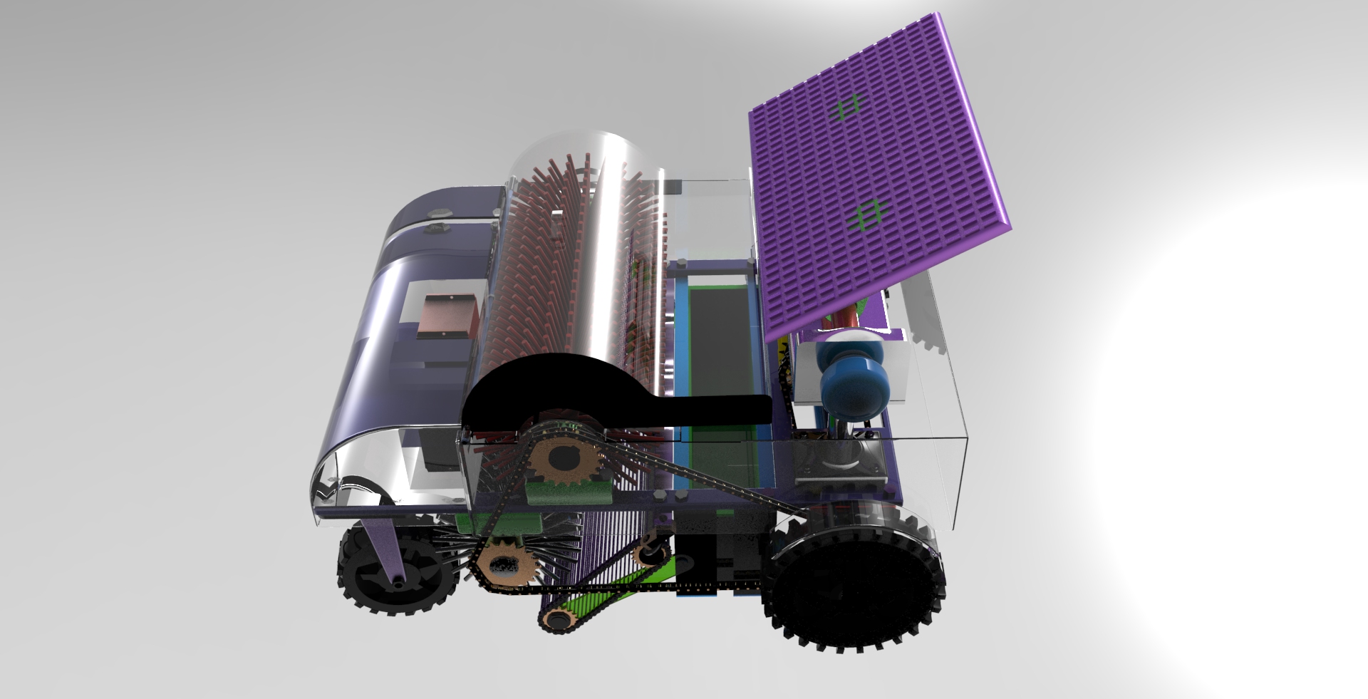 草坪垃圾自动清理回收机