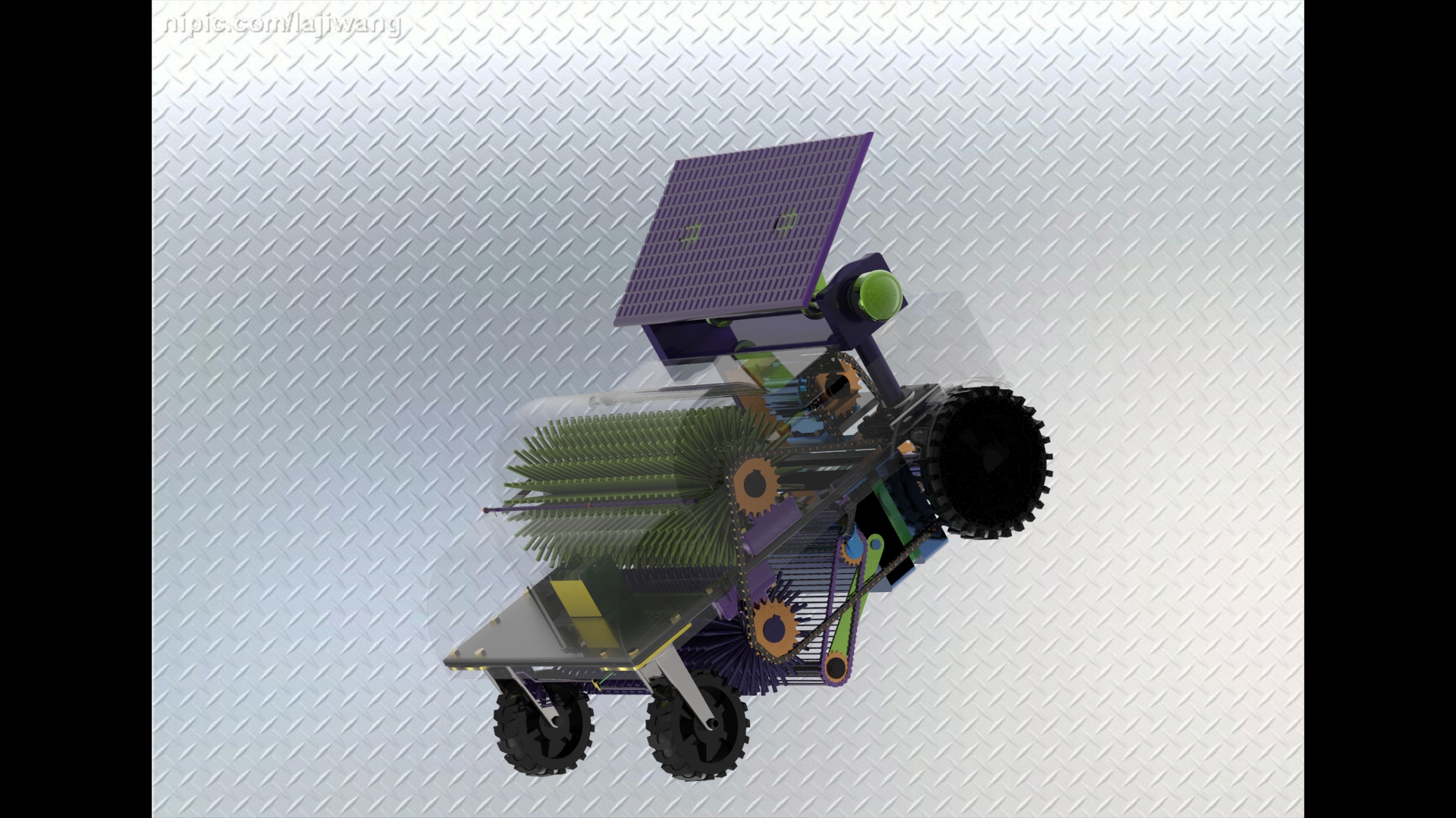 草坪垃圾自动清理回收机