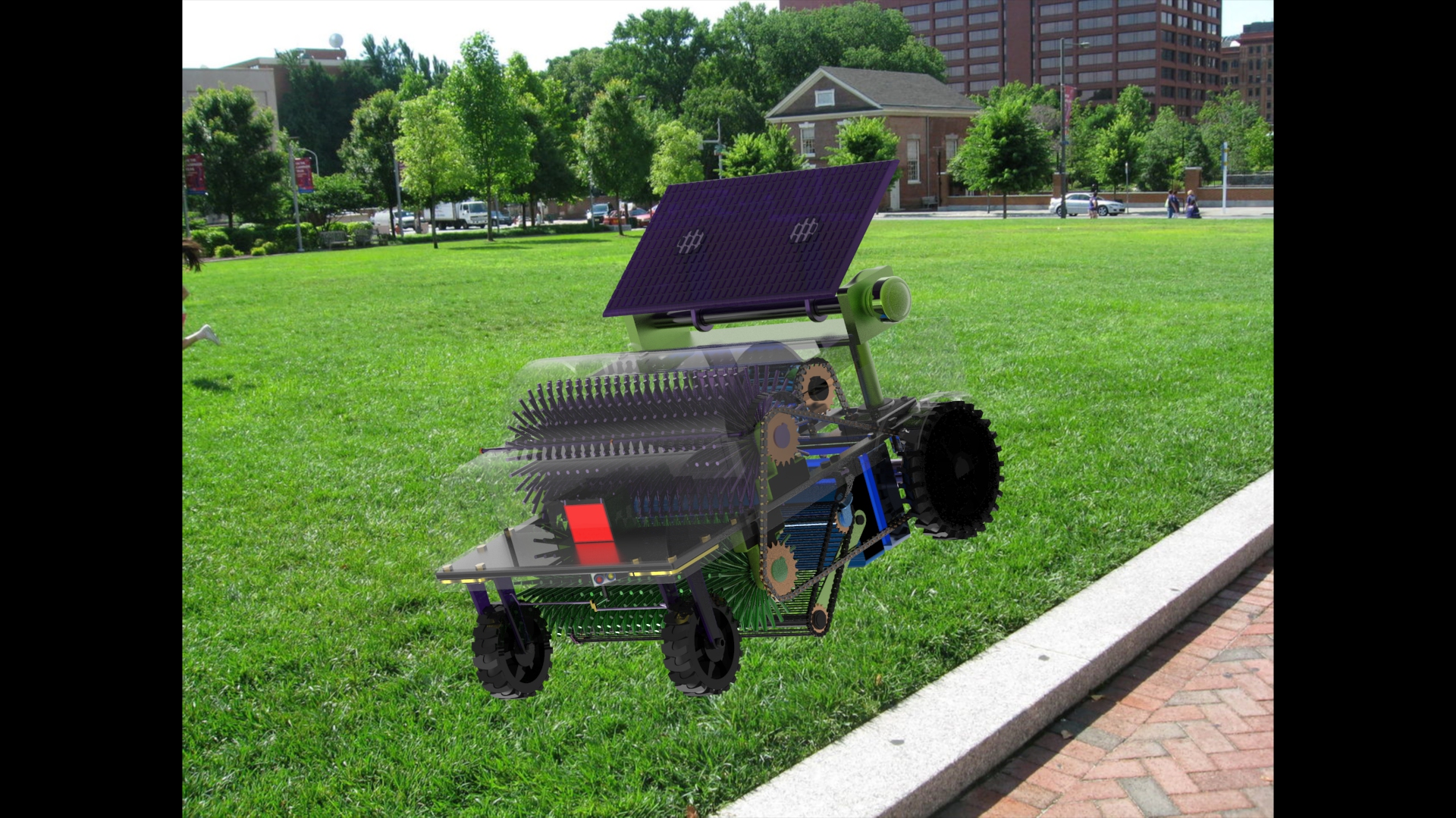 草坪垃圾自动清理回收机