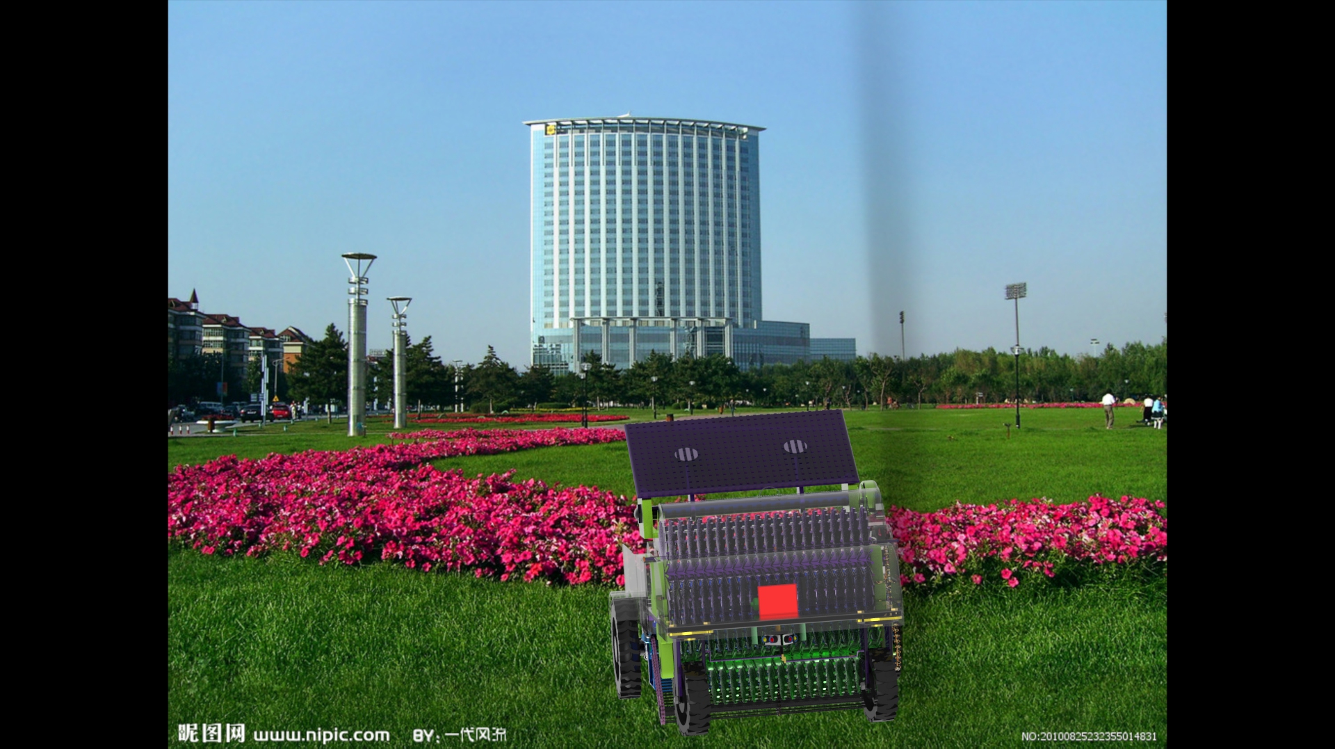 草坪垃圾自动清理回收机