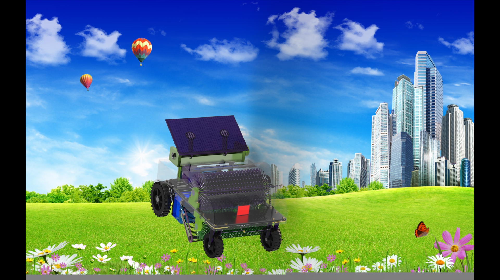 草坪垃圾自动清理回收机