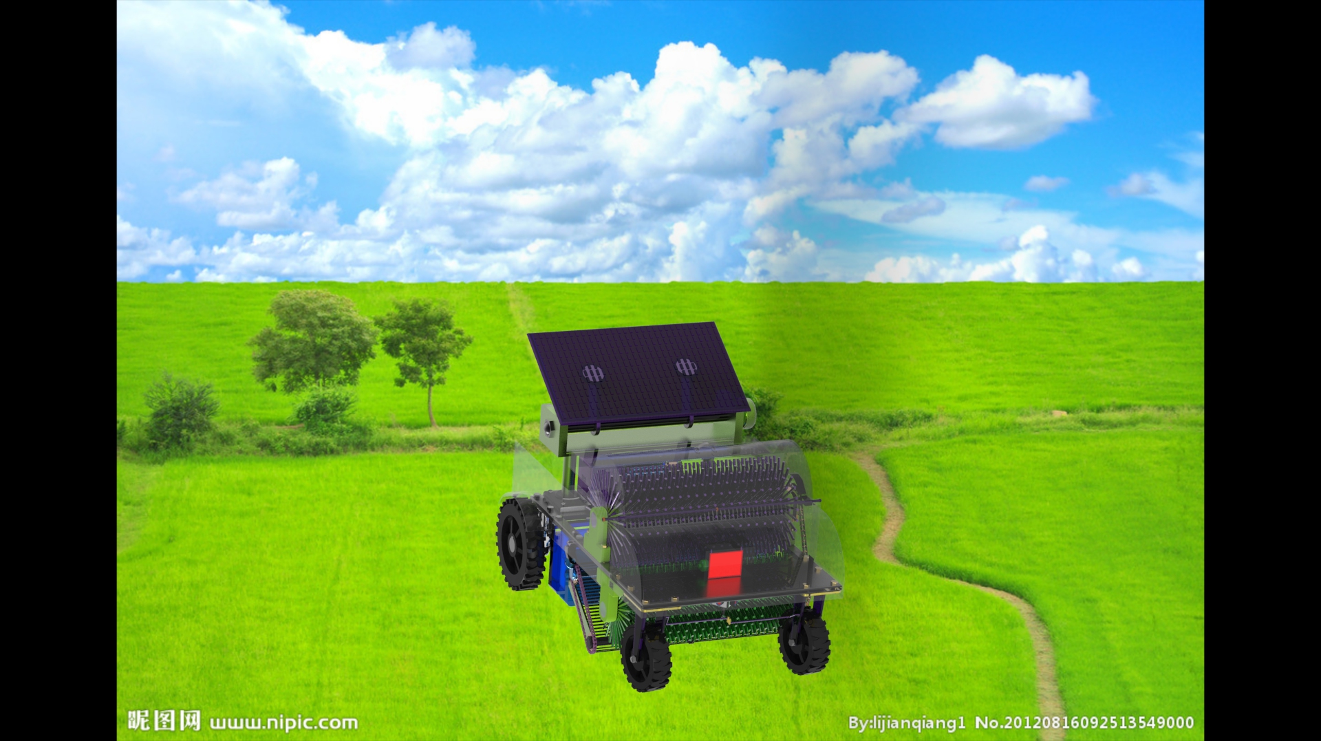 草坪垃圾自动清理回收机