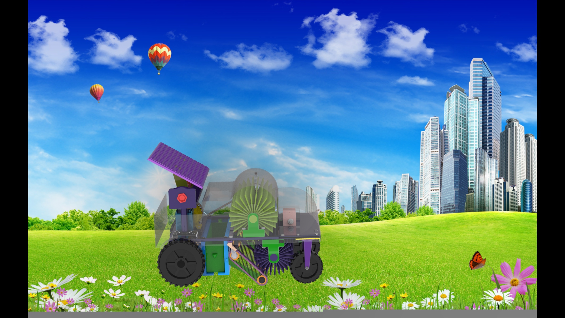 草坪垃圾自动清理回收机