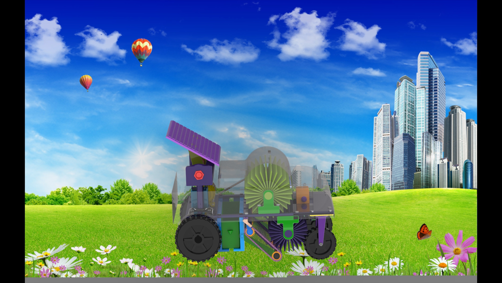 草坪垃圾自动清理回收机