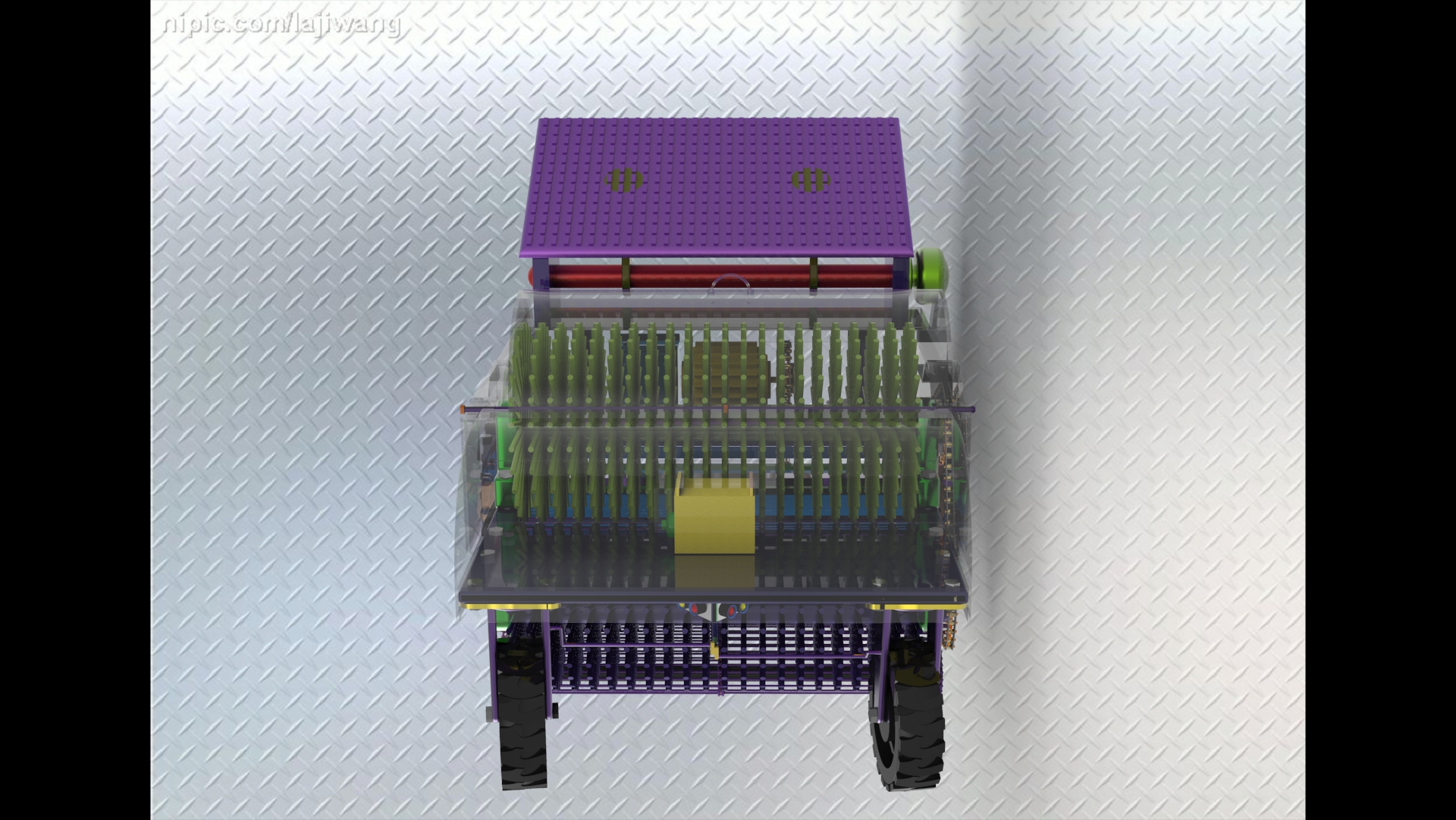 草坪垃圾自动清理回收机