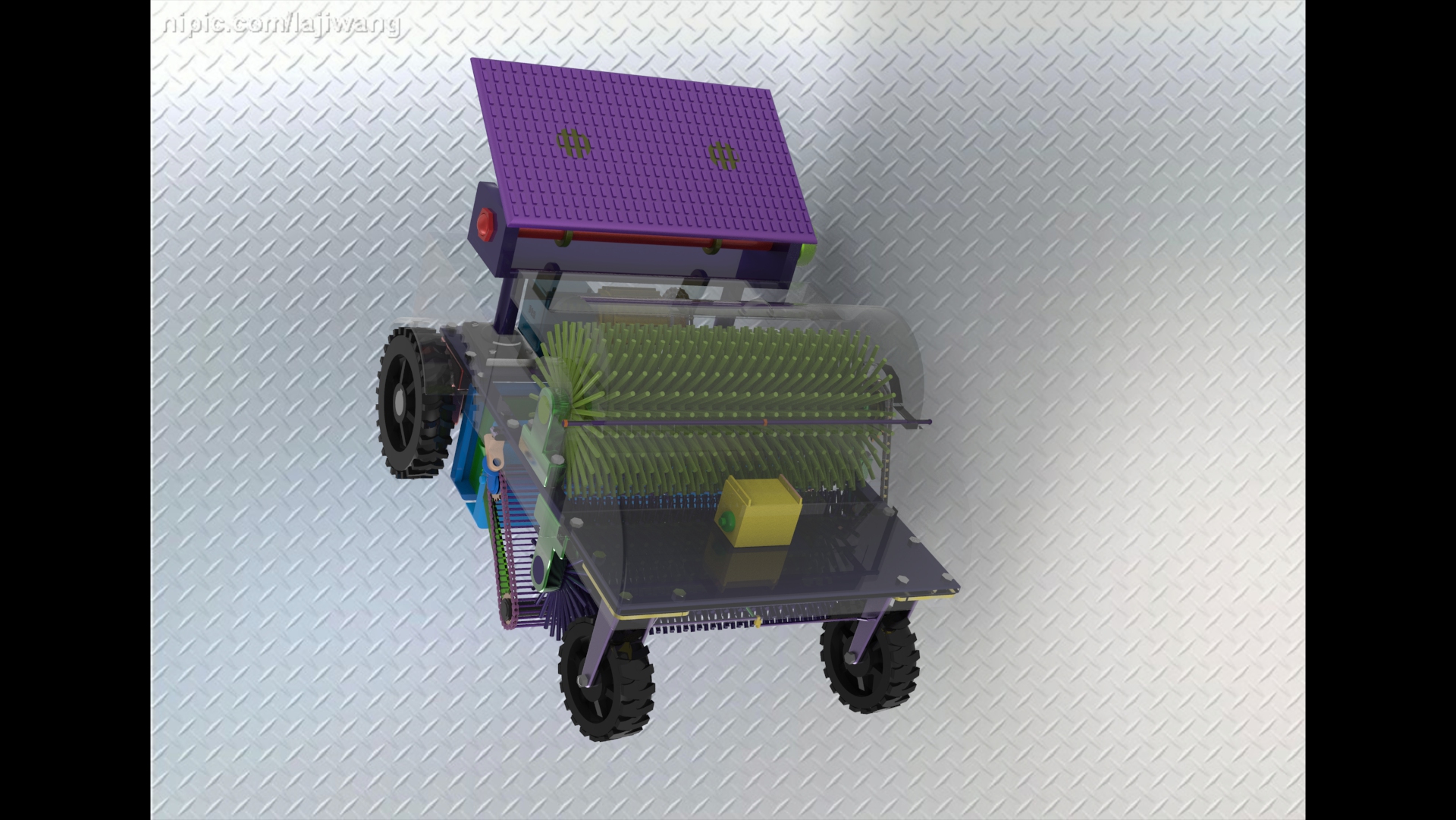 草坪垃圾自动清理回收机