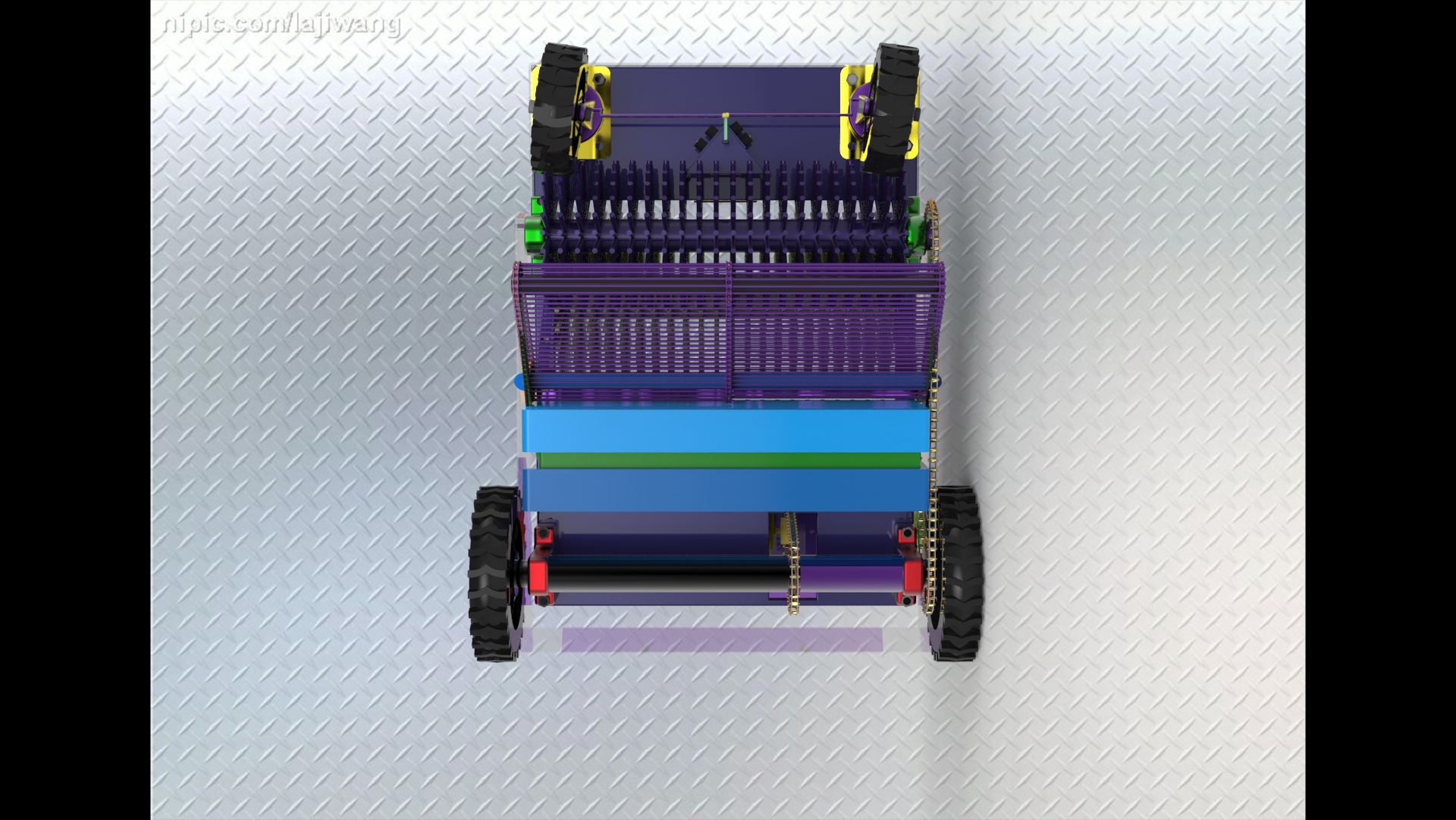 草坪垃圾自动清理回收机