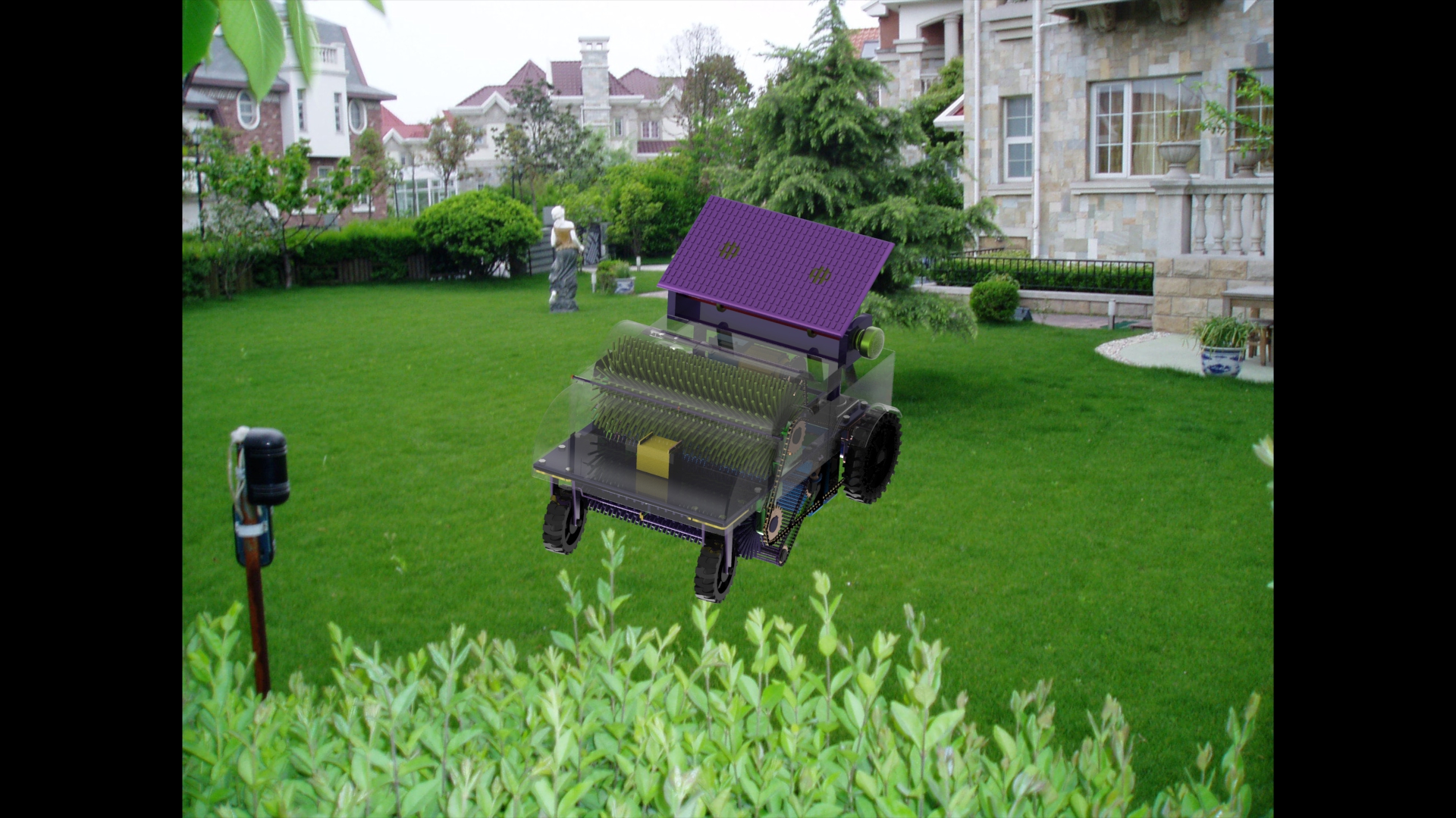 草坪垃圾自动清理回收机