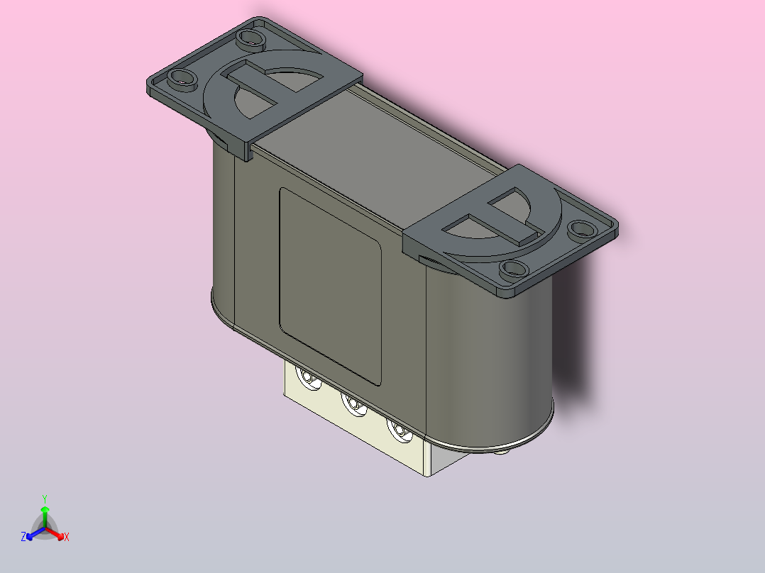 BZMJ(0.4～0.48)-1～5kvar-3自愈式低电压并联电容器三维模型202202主视图