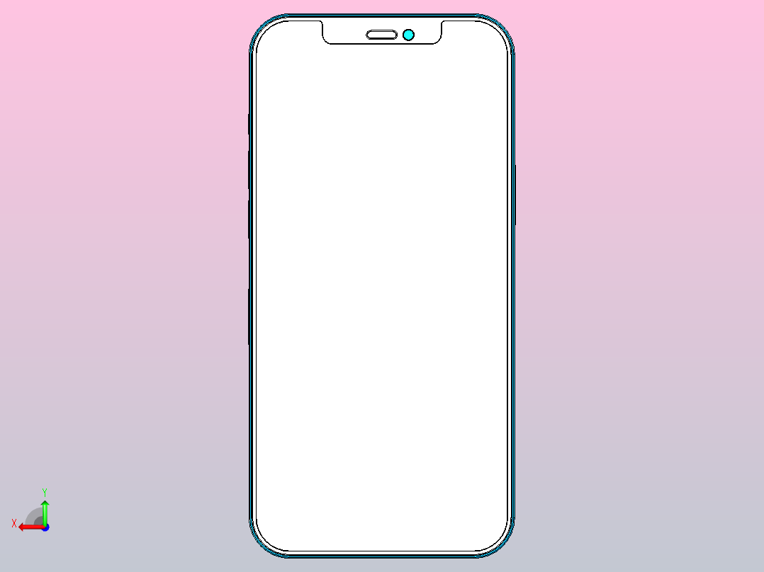 Phone 12 Pro Max的精确3D模型后视图