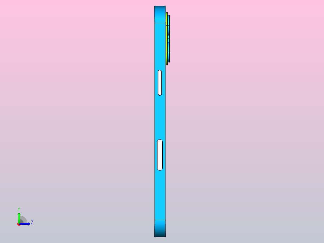 Phone 12 Pro Max的精确3D模型左视图