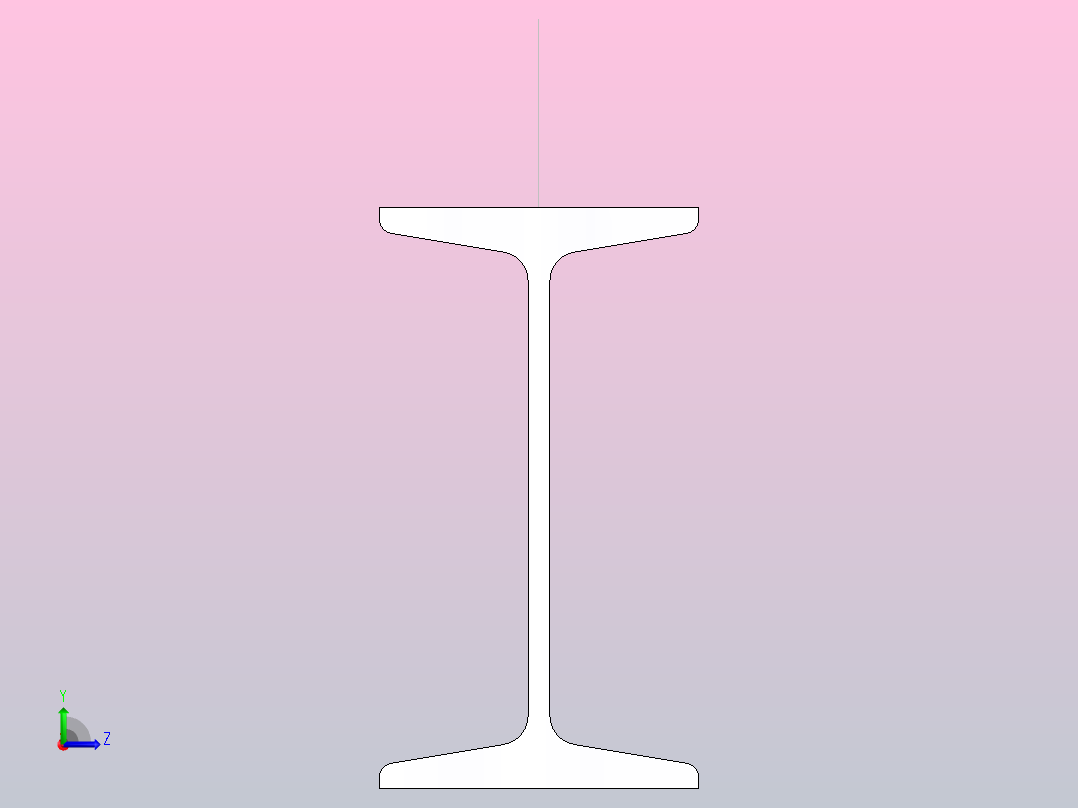16#热轧工字钢4m.SLDPRT左视图