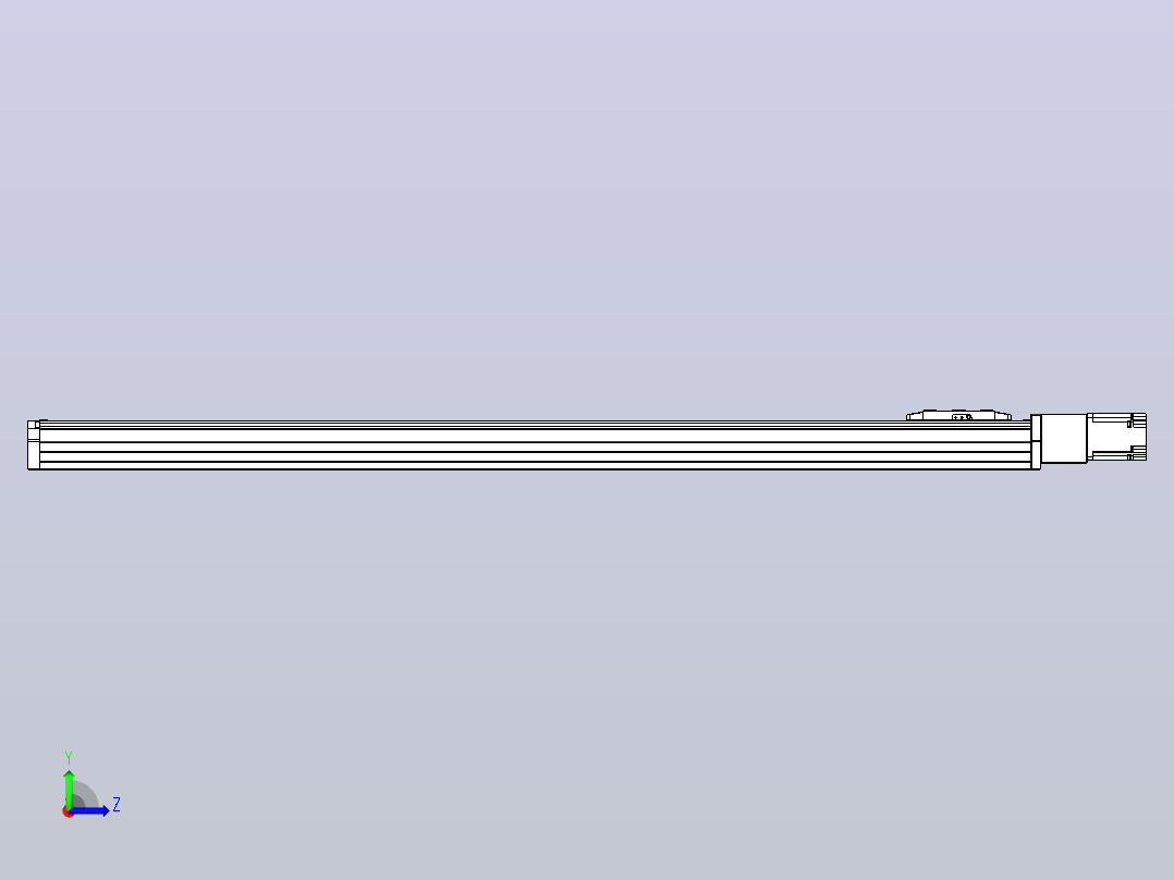 滚珠丝杠直线轴内置导轨TPA-GCR-80-1610C-L1100-M-M20-N3左视图