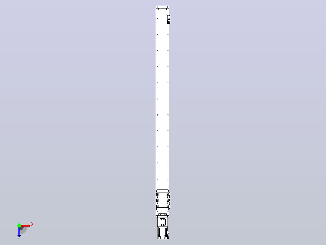 滚珠丝杠直线轴内置导轨TPA-GCR-80-1610C-L1100-M-M20-N3俯视图