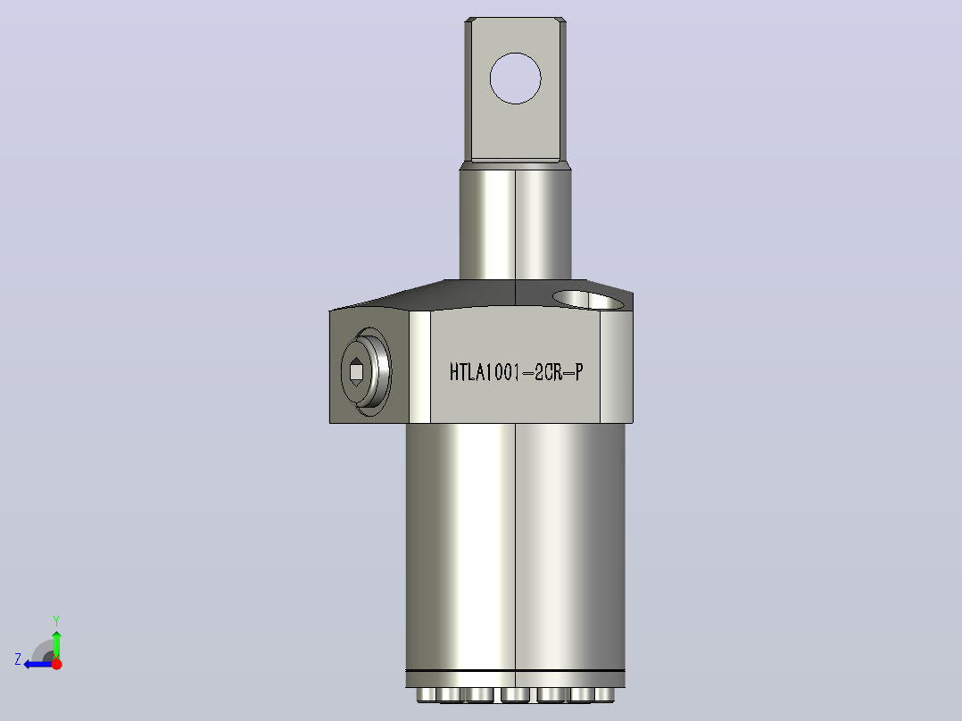 HTLA1001-2CR-P油压复动旋转夹紧器右视图