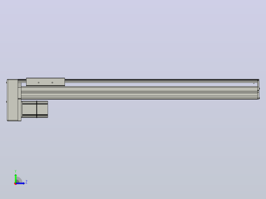 SYS14-650-BM-200W滚珠花健、支撑座、滚珠丝杠、交叉导轨、直线模组.STEP左视缩略图