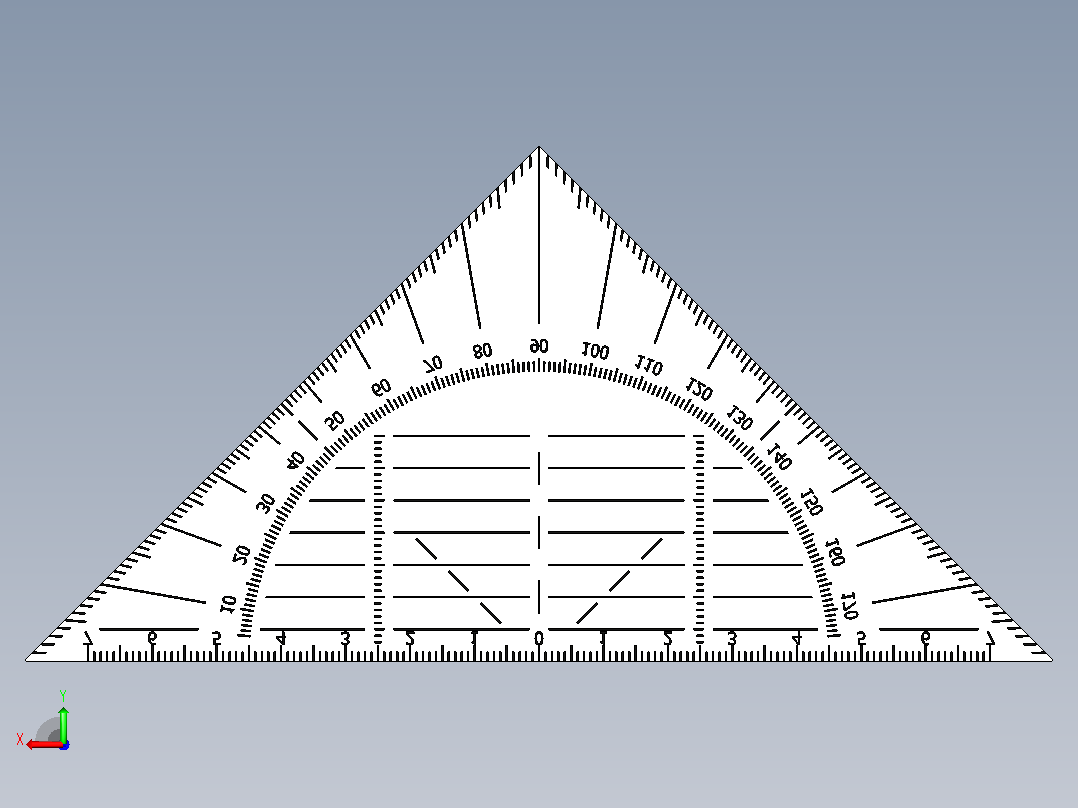 地理三角尺geo-triangle-1833-模型格式为 stp后视图