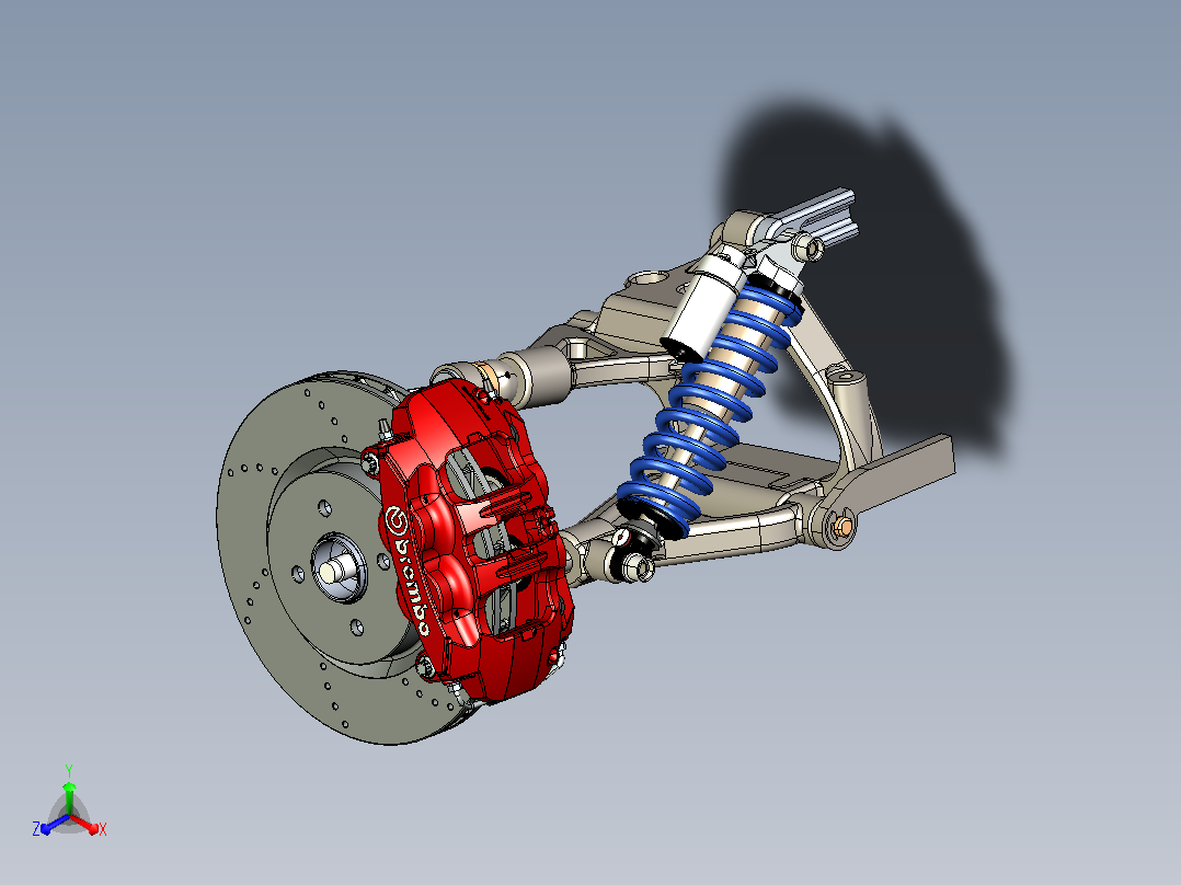 汽车悬挂系统Suspension System-281 STP正等轴测图