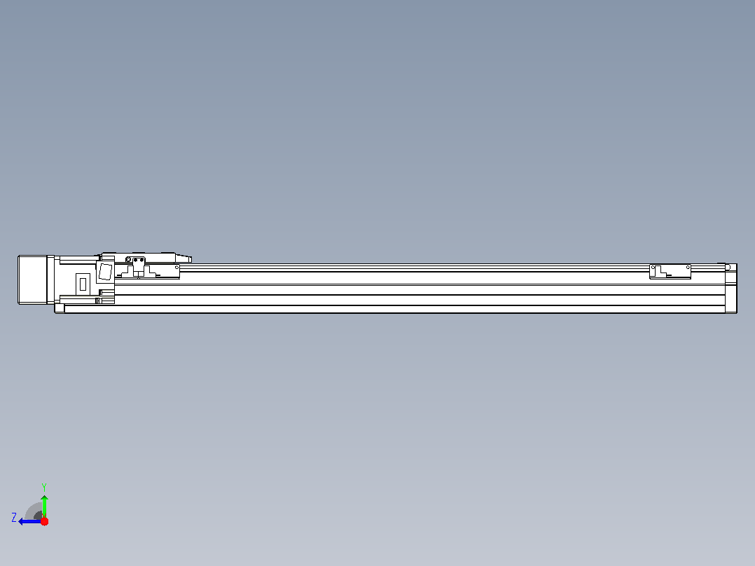 滚珠丝杠直线轴内置导轨TPA-GCR-80-1610C-L650-ML-M40-N3右视图