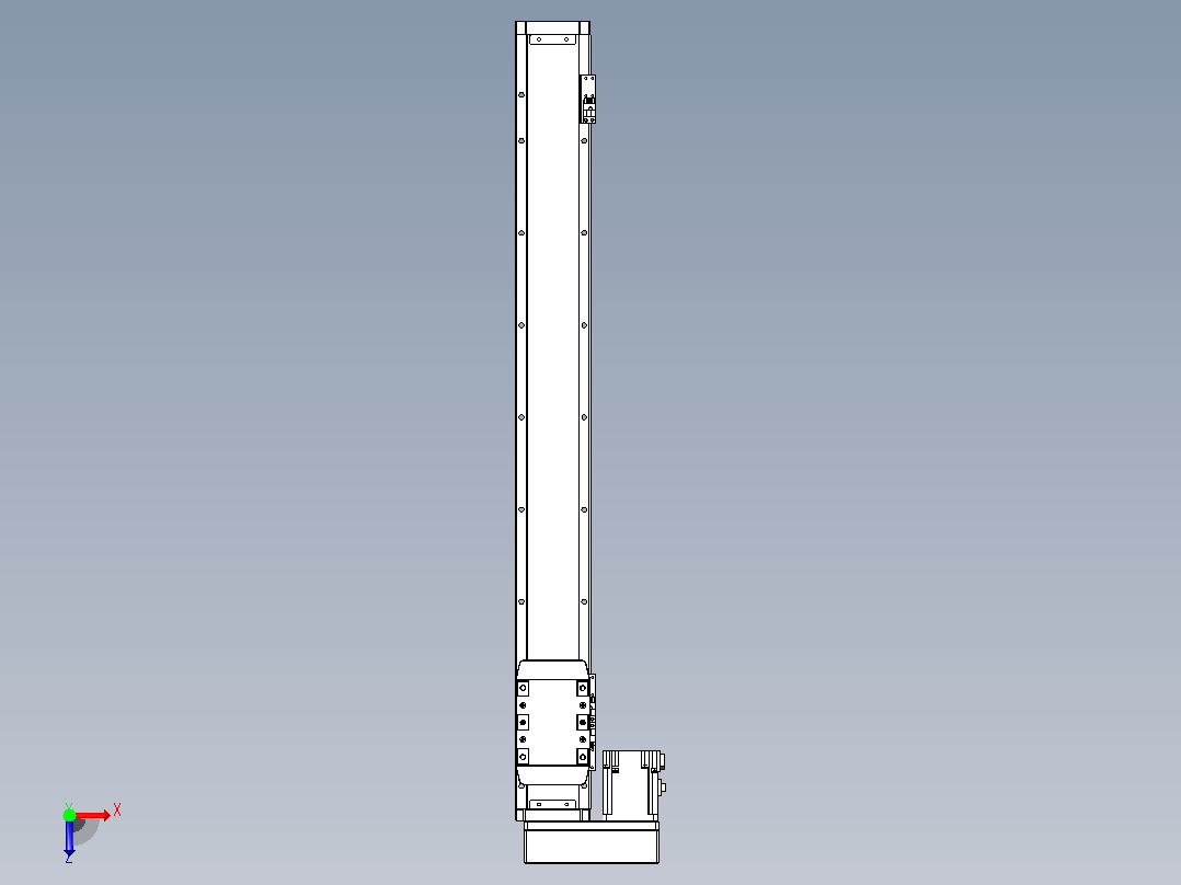 滚珠丝杠直线轴内置导轨TPA-GCR-80-1610C-L650-ML-M40-N3俯视图