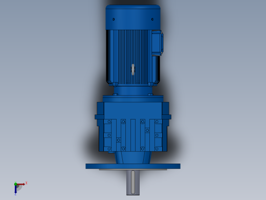 RF57法兰轴伸式安装斜齿轮减速机RF57-Y0.25-4P-71-M1-0°-Φ250俯视缩略图