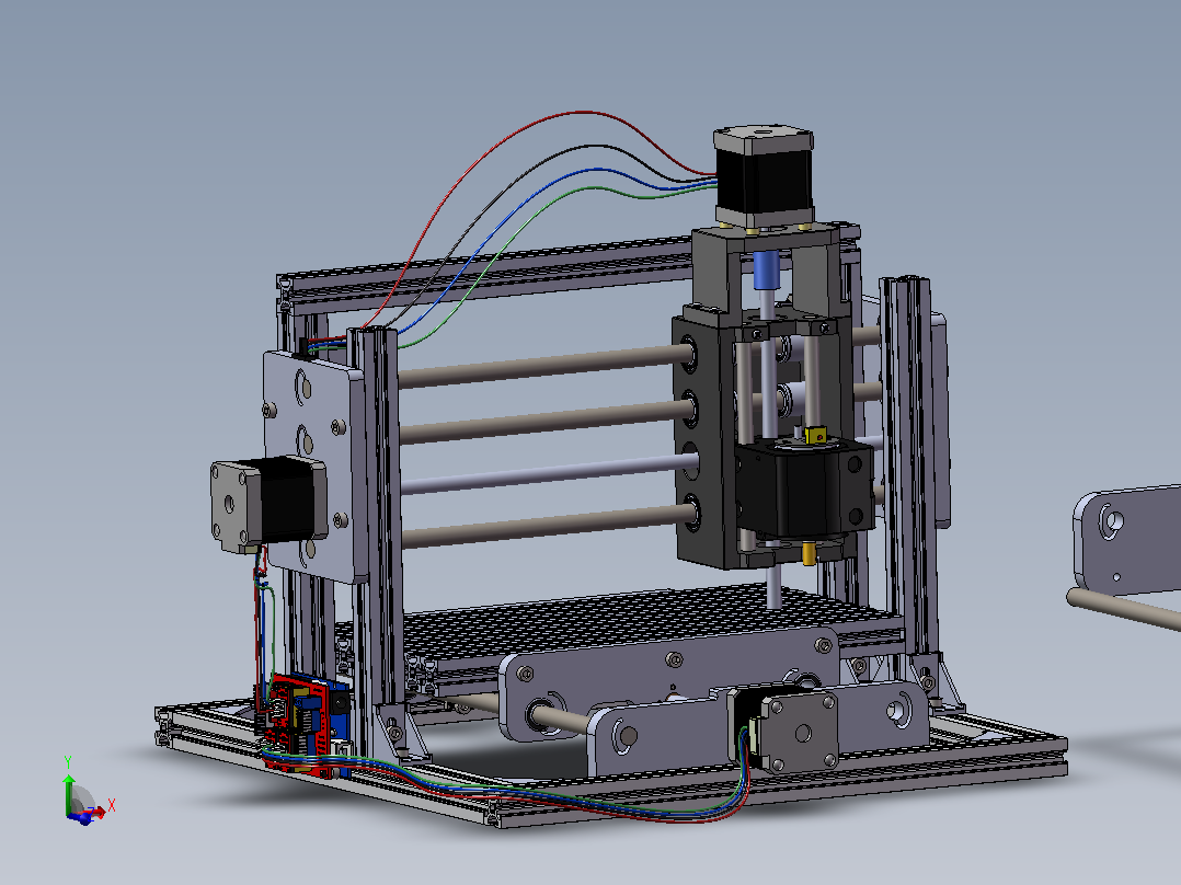 Prototipo cortador雕刻机主视图