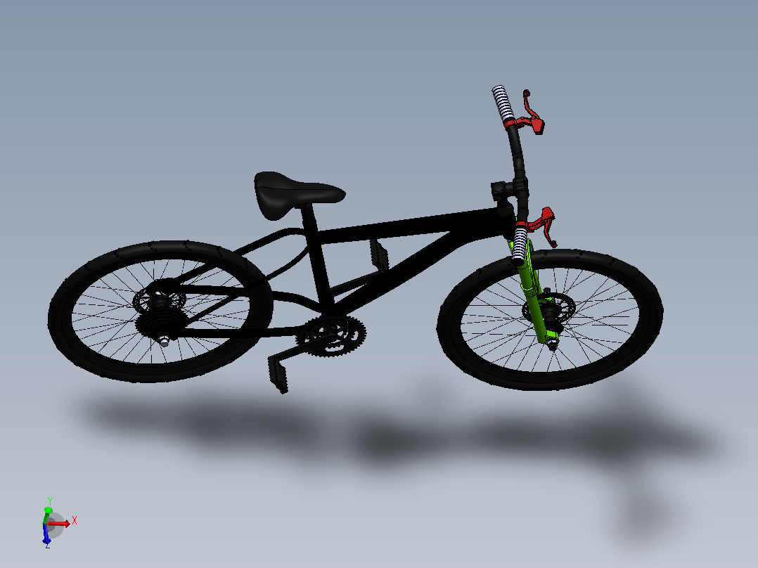 克朗 XC 450 自行车  Solidworks主视图