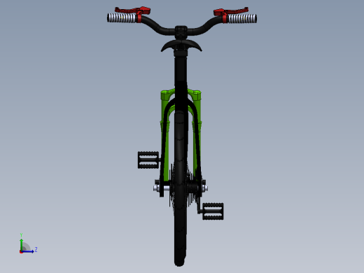 克朗 XC 450 自行车  Solidworks左视缩略图