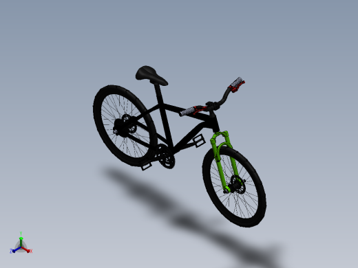 克朗 XC 450 自行车  Solidworks正等轴测缩略图