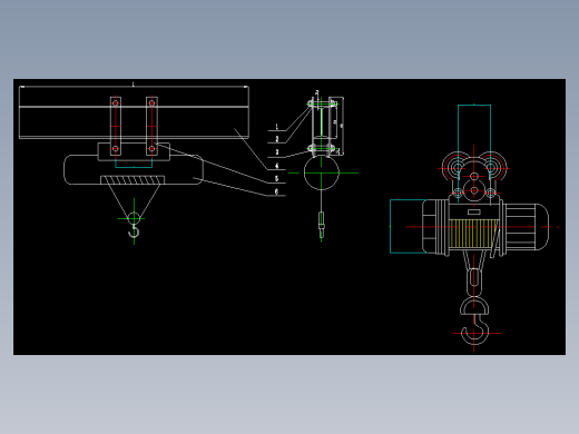 HL-2T葫芦部件装配图