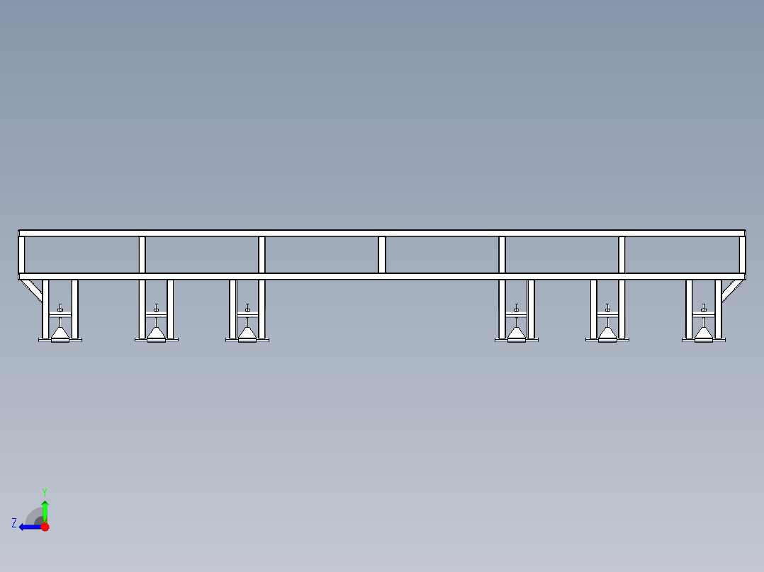 solidworks 车顶行李架结构设计右视图