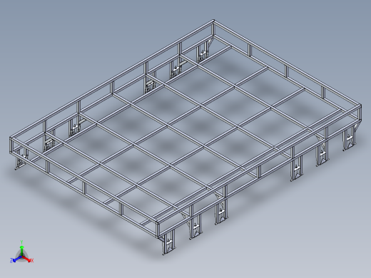 solidworks 车顶行李架结构设计正等轴测缩略图
