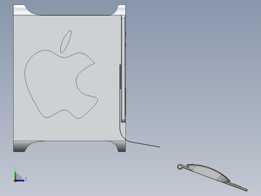 solidworks mac-pro机箱左视缩略图