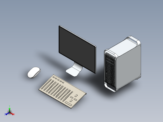 solidworks mac-pro机箱正等轴测缩略图