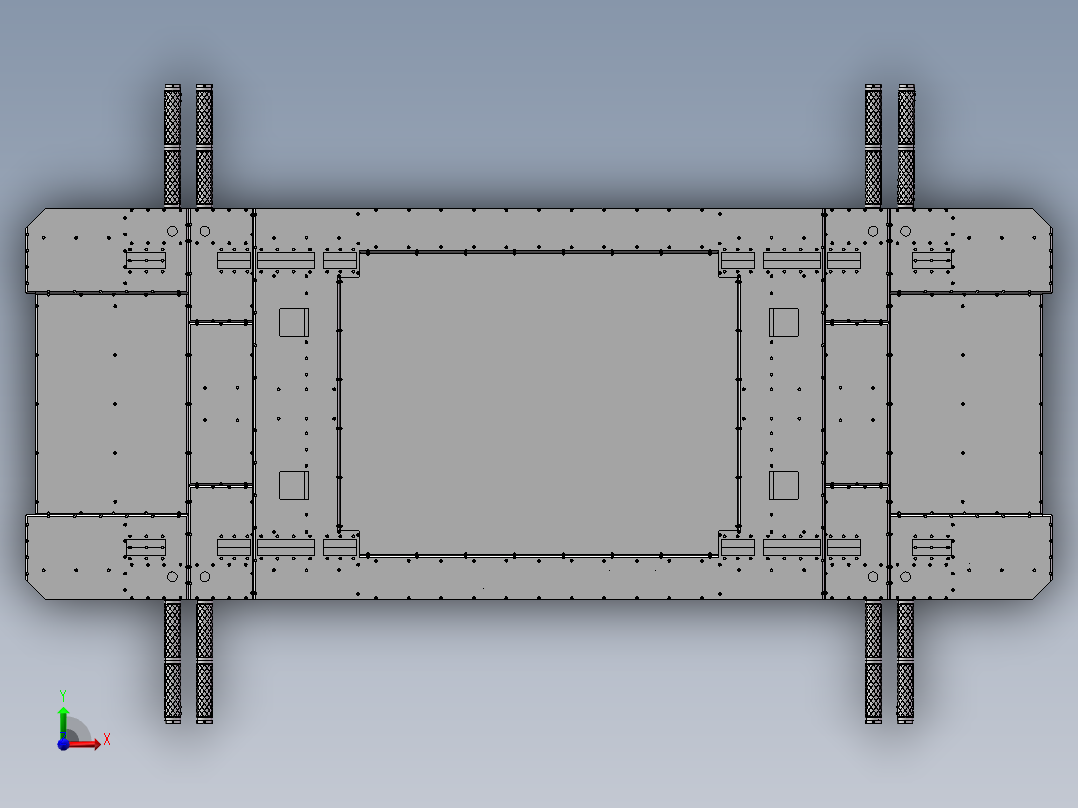 汽车搬运AGV移栽机器人3d图纸 agv移栽机 停车场搬运机器人3d模型前视图