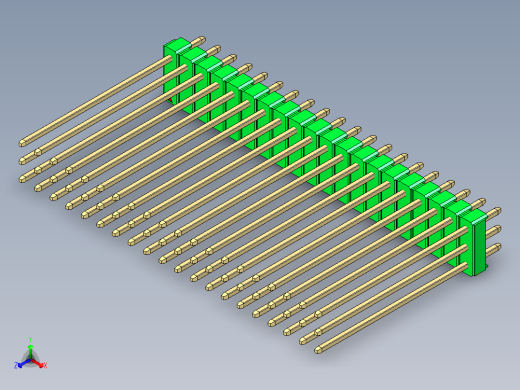 彩色公头100mil（2.54mm）系列-DS1021_green_3x20p_100mil_Type43_rev1.0